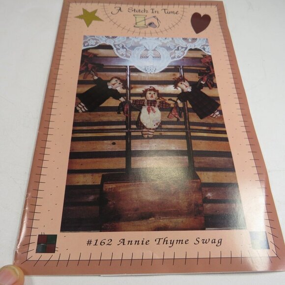 A STITCH IN TIME Pattern #165 & # 162...26" & 8" Rag Primitive Doll UNCUT - Picture 10 of 11